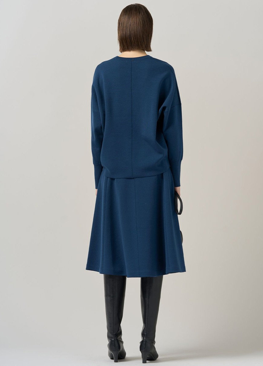 壓縮羊毛高腰針織長裙